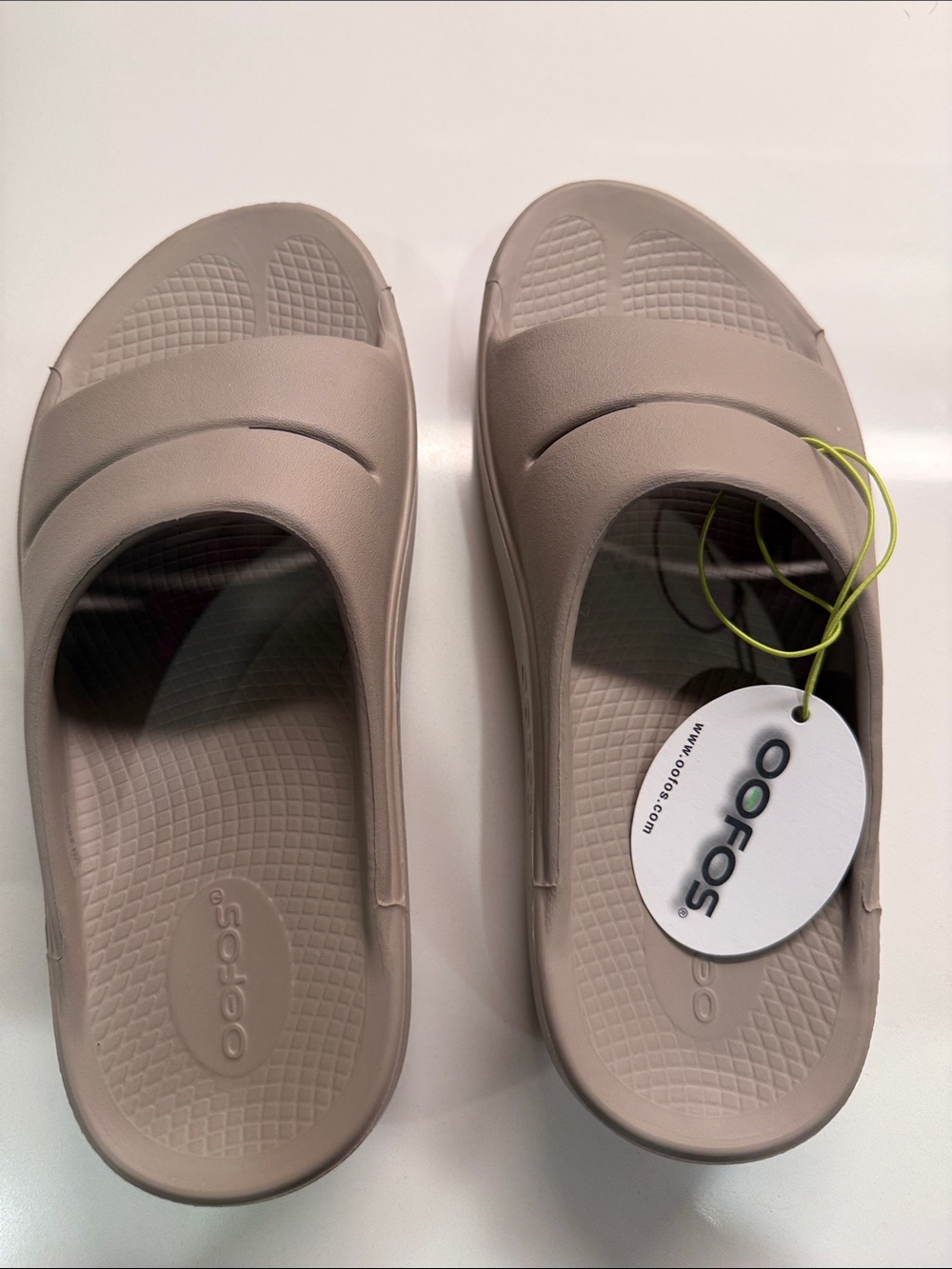 OOFOS Women's Sandals in Taupe